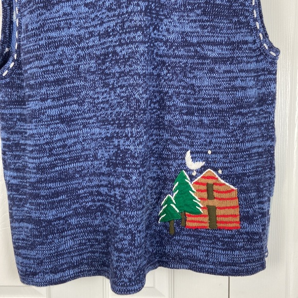 Star Blue Originals ugly Christmas sweater vest Womens M - Picture 7 of 7